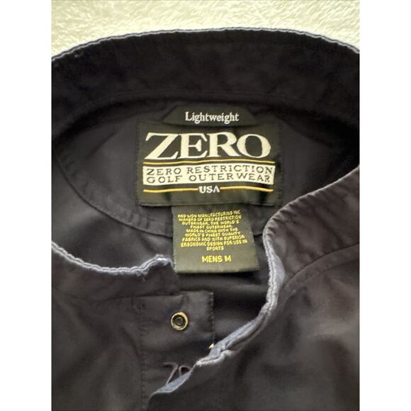 Zero Restriction Men’s Windbreaker Jacket Vest Golf Sleeveless Medium Black - Picture 2 of 5